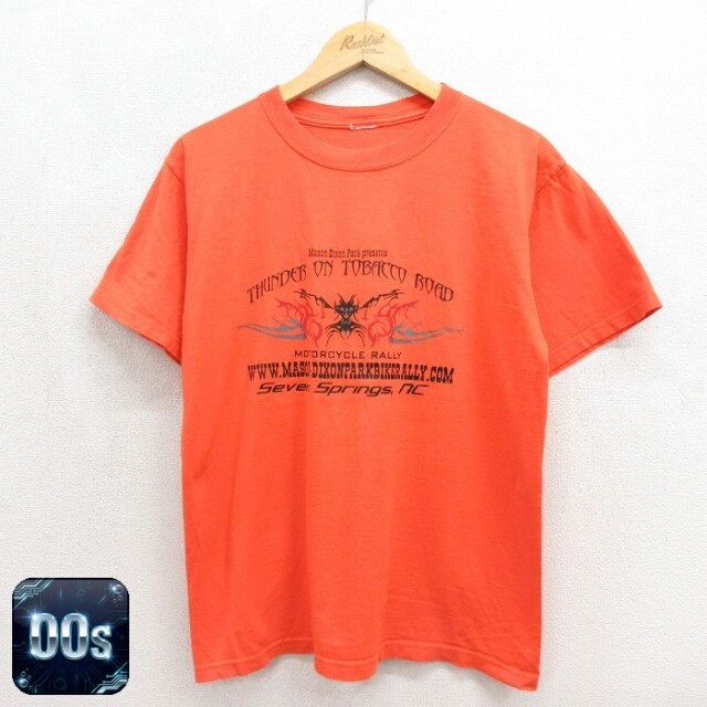 00s 半袖Tシャツ モーターサイクルラリー オレンジ メンズM相当 | 古着