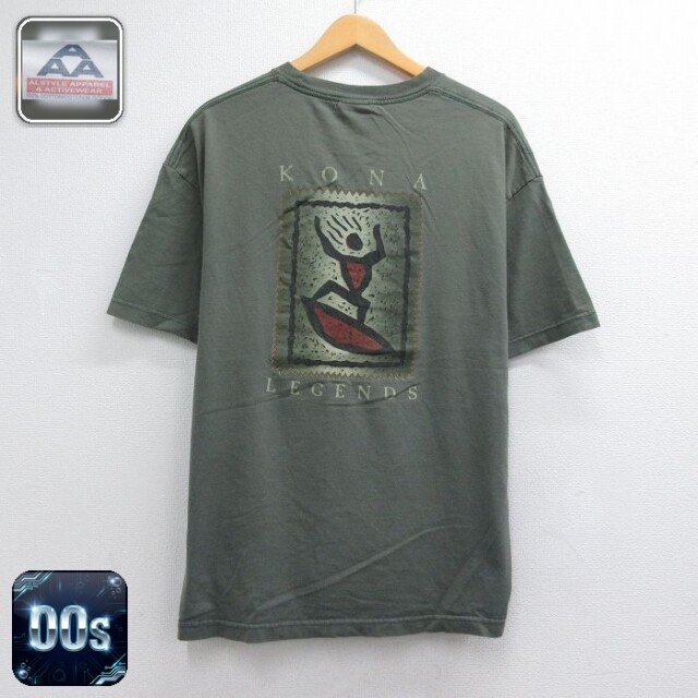 00s 半袖Tシャツ KONA カーキ メンズXL相当 | 古着