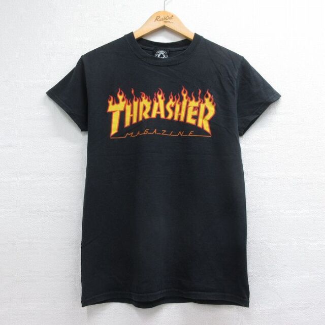 スラッシャー 半袖Tシャツ ビッグロゴ ブラック メンズS相当 | 古着