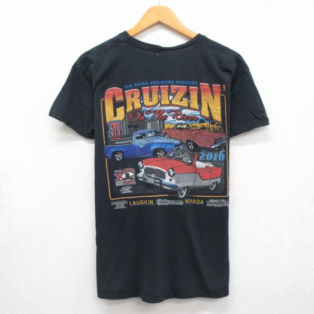 半袖Tシャツ クラシックカー ブラック メンズXL相当 | 古着