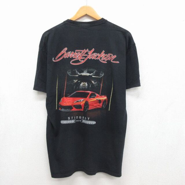 バーレットジャクソン 半袖Tシャツ スティングレイ ブラック メンズXL相当 | 古着