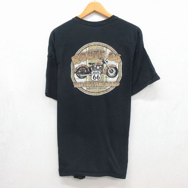 00s 半袖Tシャツ ルート66 ブラック メンズXL相当 | 古着