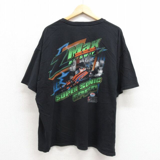 トラッグレース 半袖Tシャツ ブラック メンズXL相当 | 古着