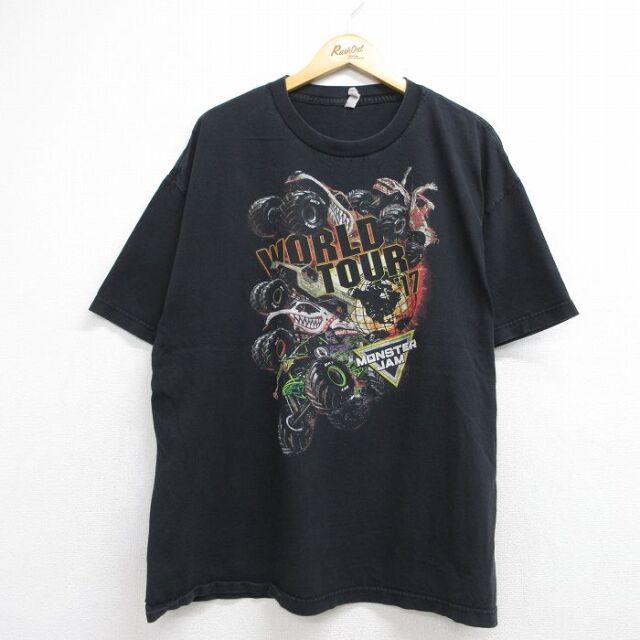 モンスタージャム 半袖Tシャツ ブラック メンズXL相当 | 古着