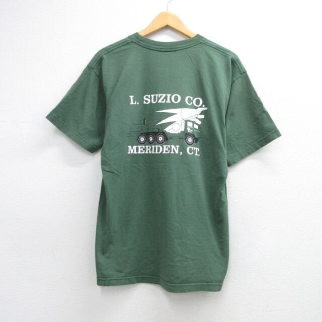 Bayside 00s 半袖Tシャツ セメントミキサー グリーン メンズL相当 | 古着