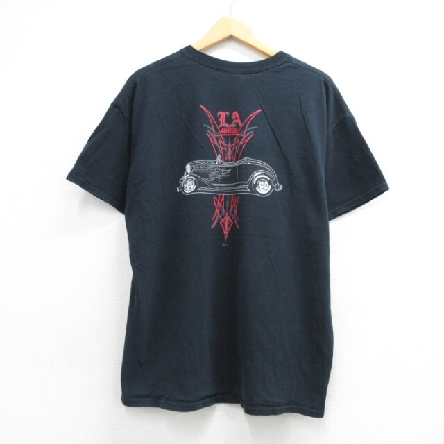Gildan 00s 半袖Tシャツ LAロードスターズホットロッド ブラック メンズXL相当 | 古着