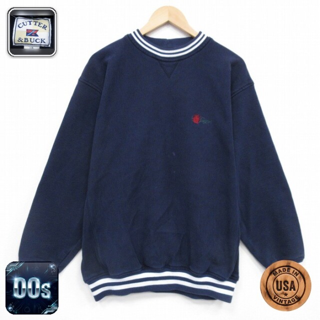 【50%OFF】00s 長袖スウェット ネイビー XL | 古着