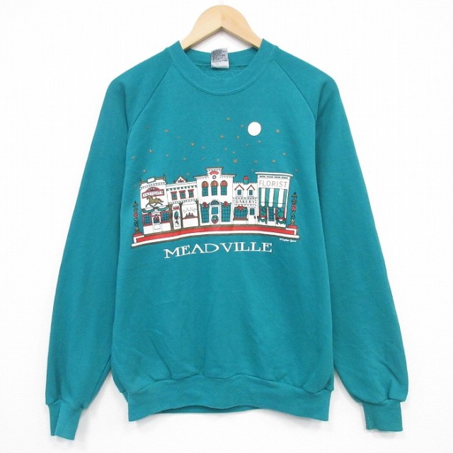 【50%OFF】90s 長袖スウェット MEADVILLE ブルー L | 古着