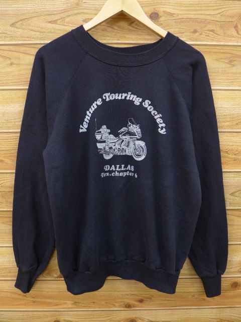 L★古着スウェット90年代ダラスバイクUSA製黒/14apr01【n】
