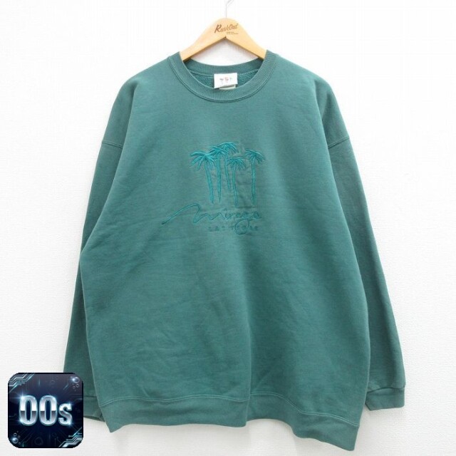 【50%OFF】00s 長袖スウェット ラスベガス グリーン XL | 古着