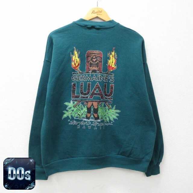 【50%OFF】00s 長袖スウェット GERMAINES LUAU ライトブルー L | 古着