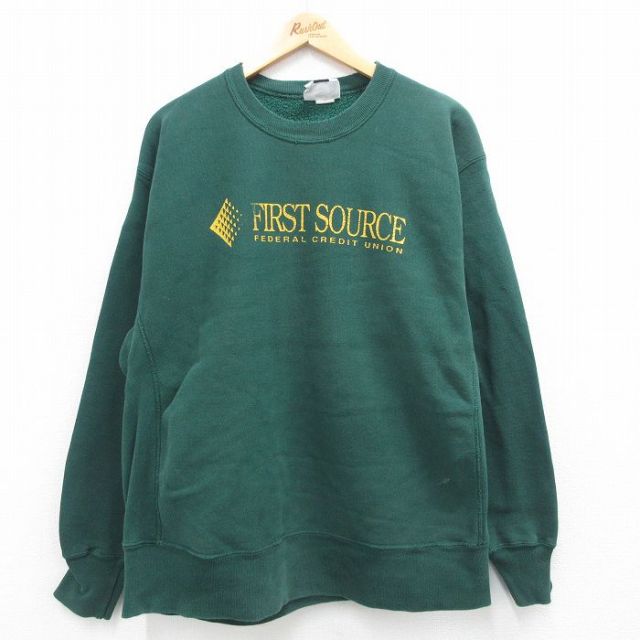 リー 90s 長袖スウェット FIRST SOURCE グリーン XL | 古着