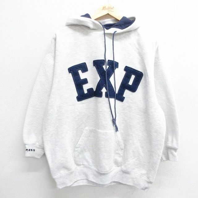 00s 長袖パーカー EXP 霜降り グレー XL | 古着