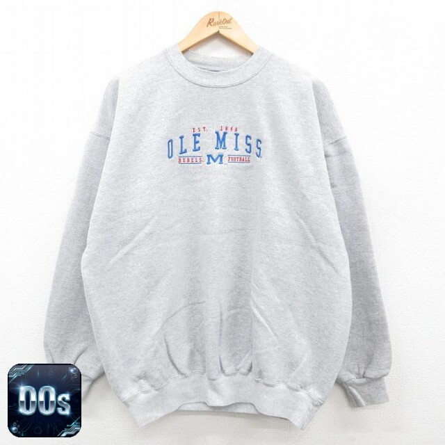 00s 長袖スウェット OLE MISS グレー XL | 古着