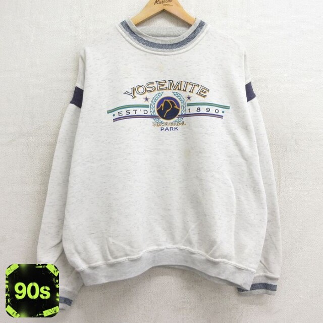 90s 長袖スウェット ヨセミテ グレー XL | 古着