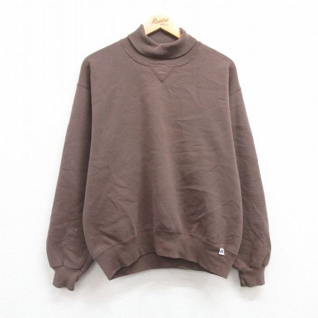 古着通販 L☆古着 ラッセル 長袖 スウェット メンズ 90年代 90s 無地