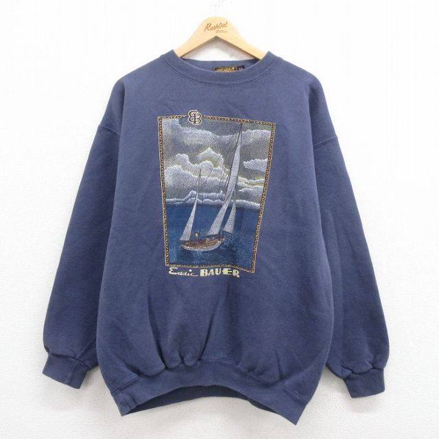 古着通販 XL☆古着 エディーバウアー 長袖 スウェット メンズ 90年代
