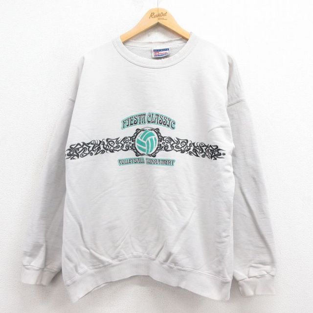 ヘインズ 00s 長袖スウェット バレーボール グレー XL | 古着