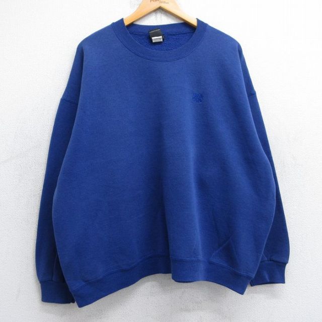 XL★古着 長袖 スウェット メンズ 90年代 90s USAオリンピック 大きいサイズ クルーネック USA製 青 ブルー 25aug30 中古 スエット トレーナー トップス