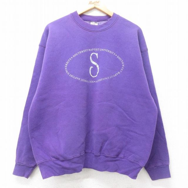 フルーツオブザルーム 90s 長袖スウェット SOUTHWEST パープル XL | 古着