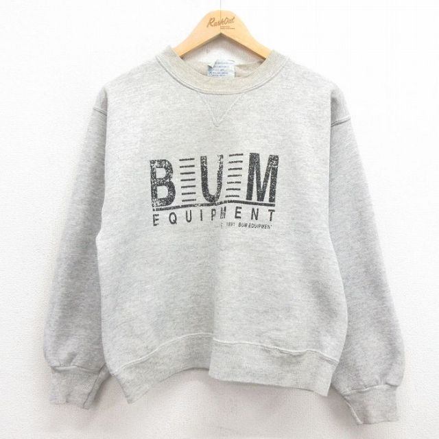 ヘインズ 90s 長袖スウェット bum equipment グレー S | 古着