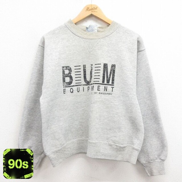 ヘインズ 90s 長袖スウェット bum equipment グレー S | 古着