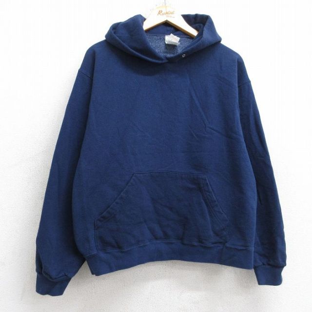 古着 PALACE パレス 長袖 スウェットパーカー L ネイビー系 プル  