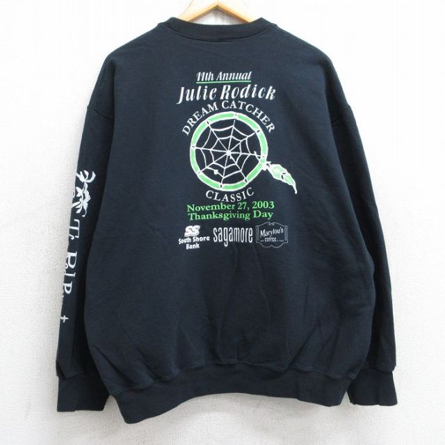 フルーツオブザルーム 00s 長袖スウェット ドリームキャッチャー ブラック XL | 古着