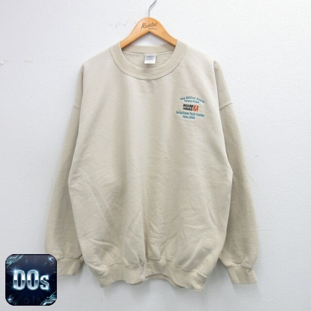 00s 長袖スウェット ROHM HAAS ベージュ XL | 古着