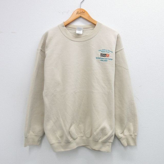 【50%OFF】00s 長袖スウェット ROHM HAAS ベージュ L | 古着