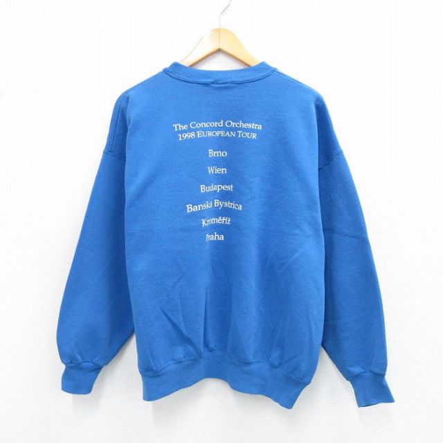 ヘインズ 90s 長袖スウェット concord orchestra ブルー XL | 古着