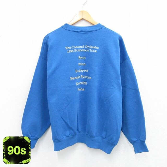 ヘインズ 90s 長袖スウェット concord orchestra ブルー XL | 古着