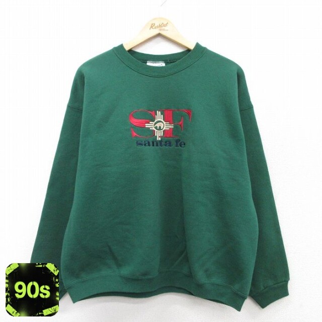 ヘインズ 90s 長袖スウェット サンフランシスコ刺繍 グリーン XL | 古着