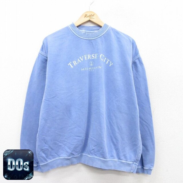 00s 長袖スウェット TRAVERSE CITY ネイビー XL | 古着