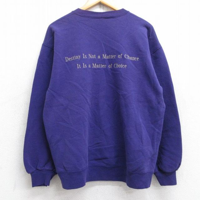 【50%OFF】ラッセル 90s 長袖スウェット GIRLS CLUB刺繍 パープル L | 古着