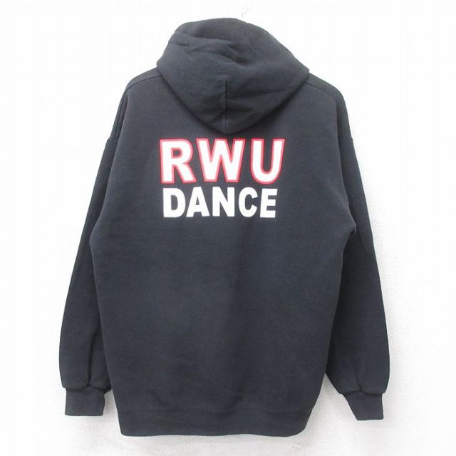 L★古着 リー Lee 長袖 スウェット パーカー メンズ 00年代 00s RWU DANCE 黒 ブラック 25sep17 中古 スエット トレーナー トップス