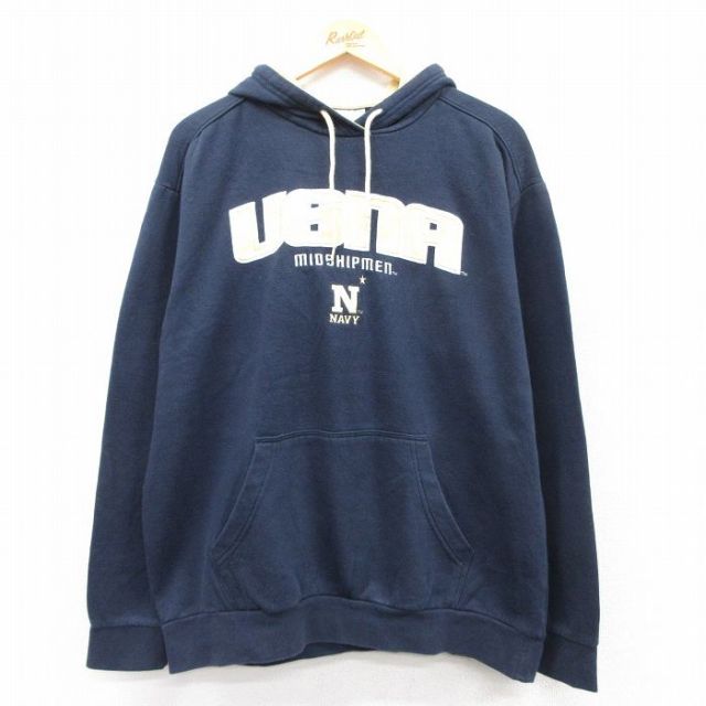 USNA 長袖パーカー ネイビー XL | 古着