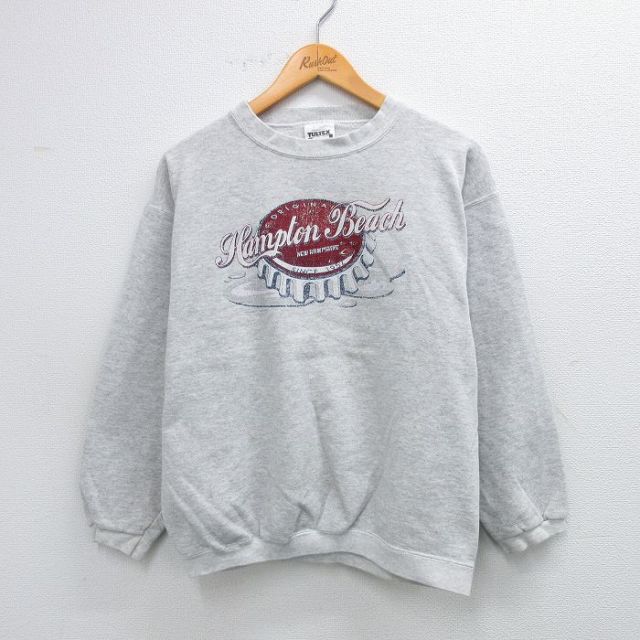 90s 長袖スウェット Hampton 霜降り グレー M | 古着