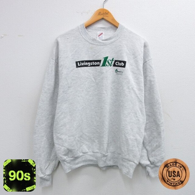 ジャージーズ 90s 長袖スウェット Livingston グレー M | 古着