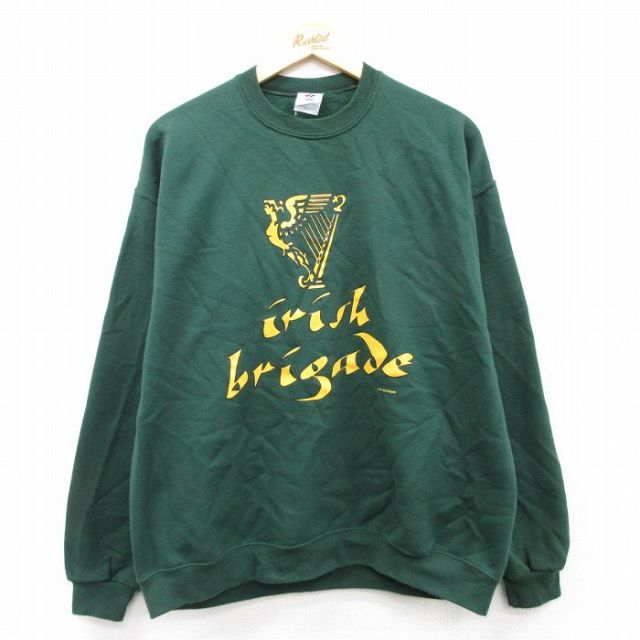 ジャージーズ 90s 長袖スウェット irish brigade グリーン L | 古着