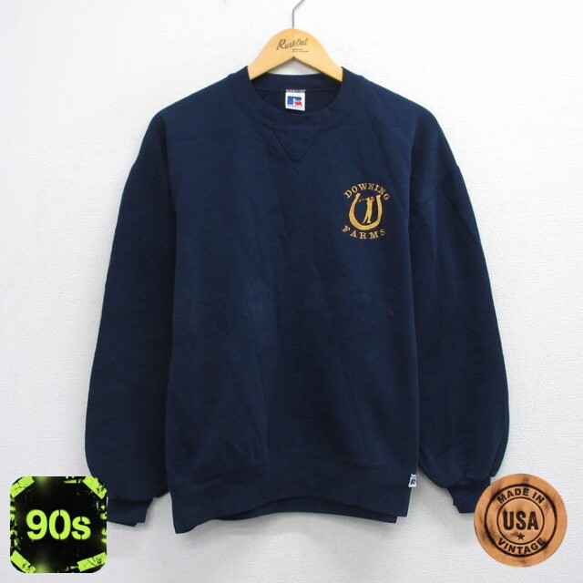ラッセル 90s 長袖スウェット ゴルフ ネイビー XL | 古着