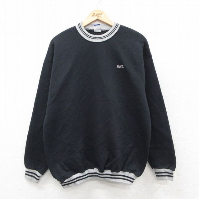【50%OFF】90s 長袖スウェット BIKE ブラック L | 古着