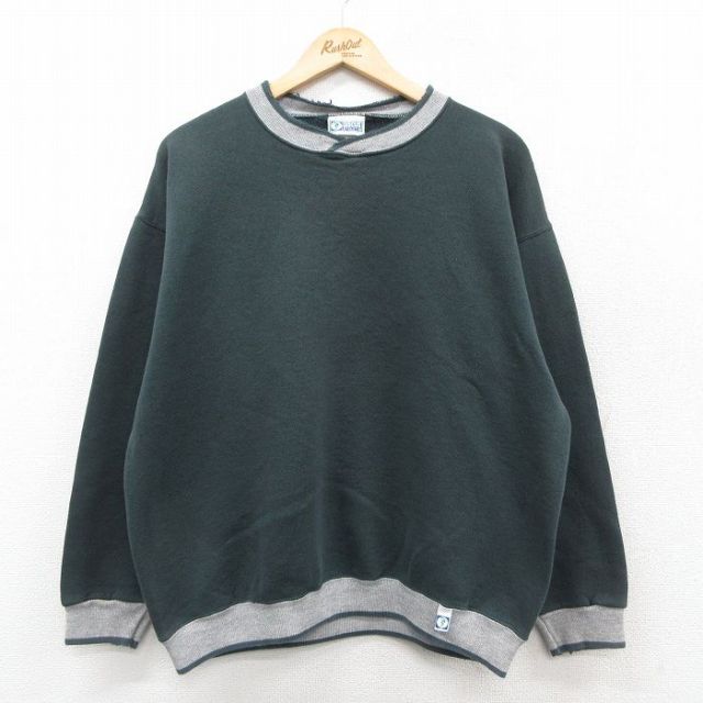 【50%OFF】ディスカス 90s 長袖スウェット グリーン L | 古着