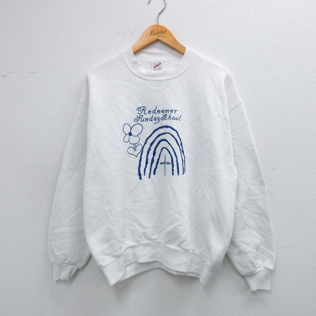 【50%OFF】ジャージーズ 90s 長袖スウェット Redeemer ホワイト L | 古着