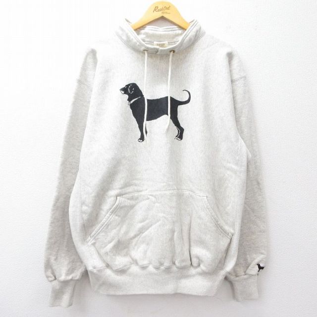 XL★古着 ケルスポーツ 長袖 スウェット メンズ 90年代 90s The Black Dog 犬 大きいサイズ モックネック ハイネック USA製 薄グレー 霜降り 【spe】 25sep27 中古 スエット トレーナー トップス