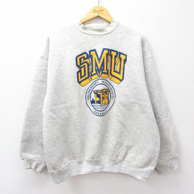 90s 長袖スウェット サウスイースタンマサチューセッツカレッジ グレー XL | 古着