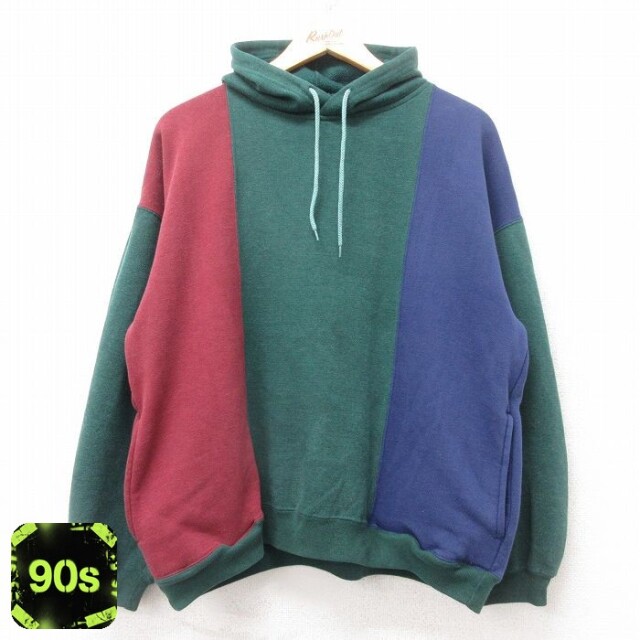 【50%OFF】タウンクラフト 90s 長袖パーカー グリーン XL | 古着