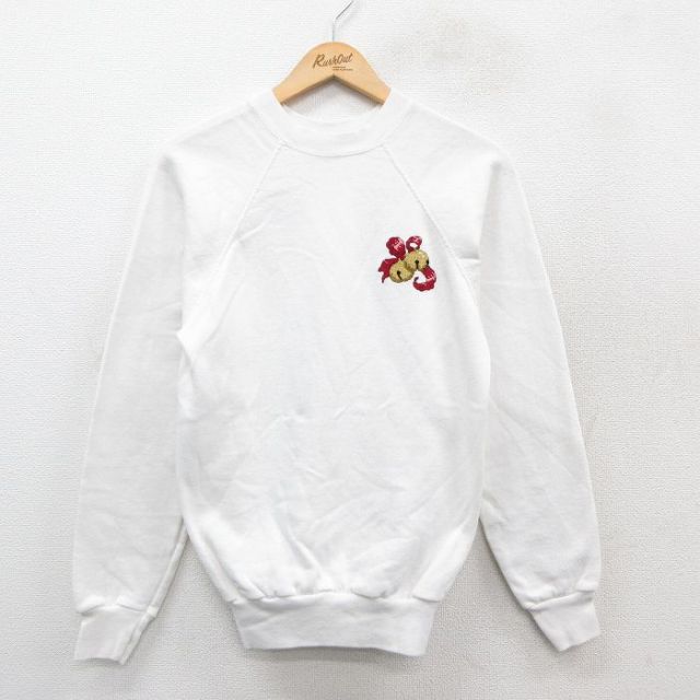 TULTEX 80s ラグランスウェット 鈴 ホワイト S | 古着