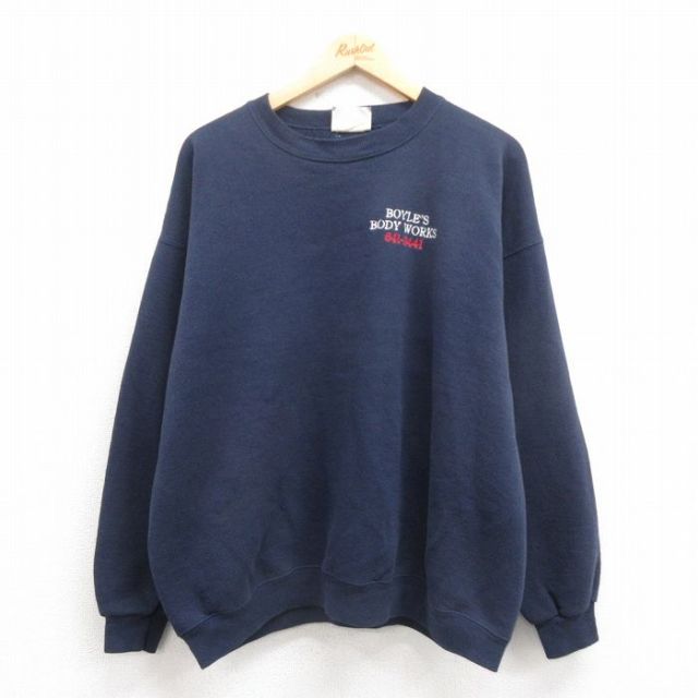 リー 90s 長袖スウェット ボディワークス ネイビー XL | 古着