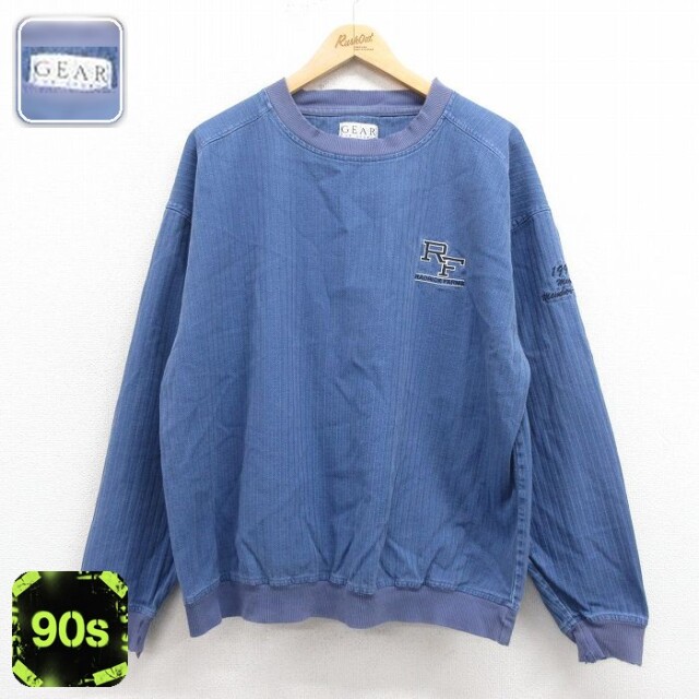90s 長袖トップス ネイビー XL | 古着